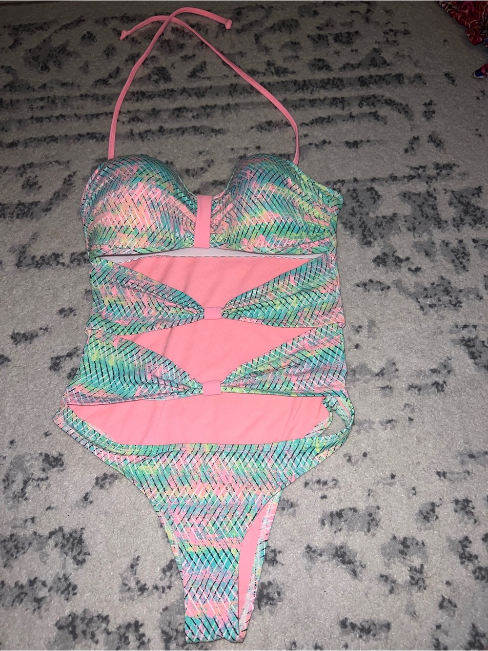 Body Glove Coral Trim Mint CutOut Swimsuit